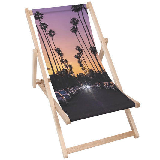 Holz Liegestuhl Sunset LA Street