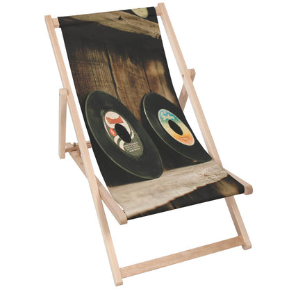Holz Liegestuhl Vinyl Records