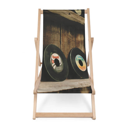 Holz Liegestuhl Vinyl Records