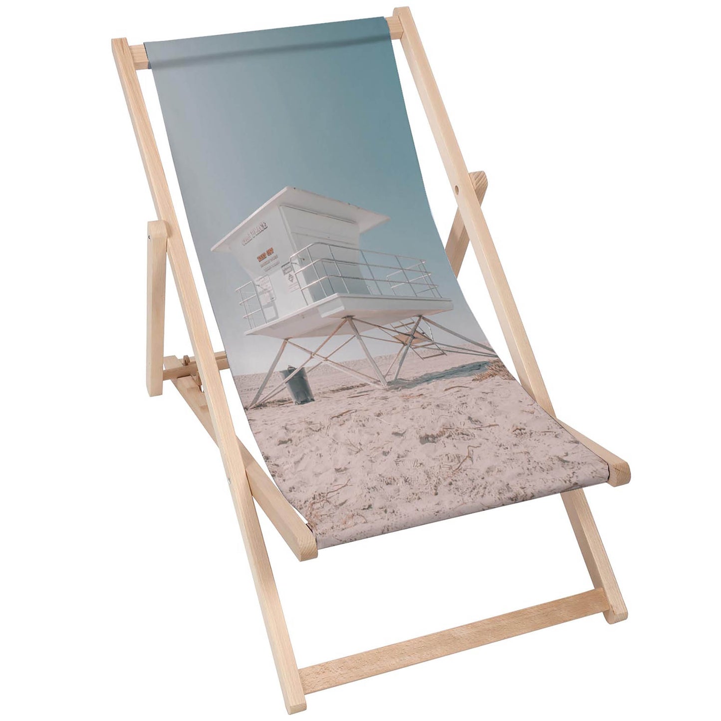 Holz Liegestuhl White Lifeguard Tower