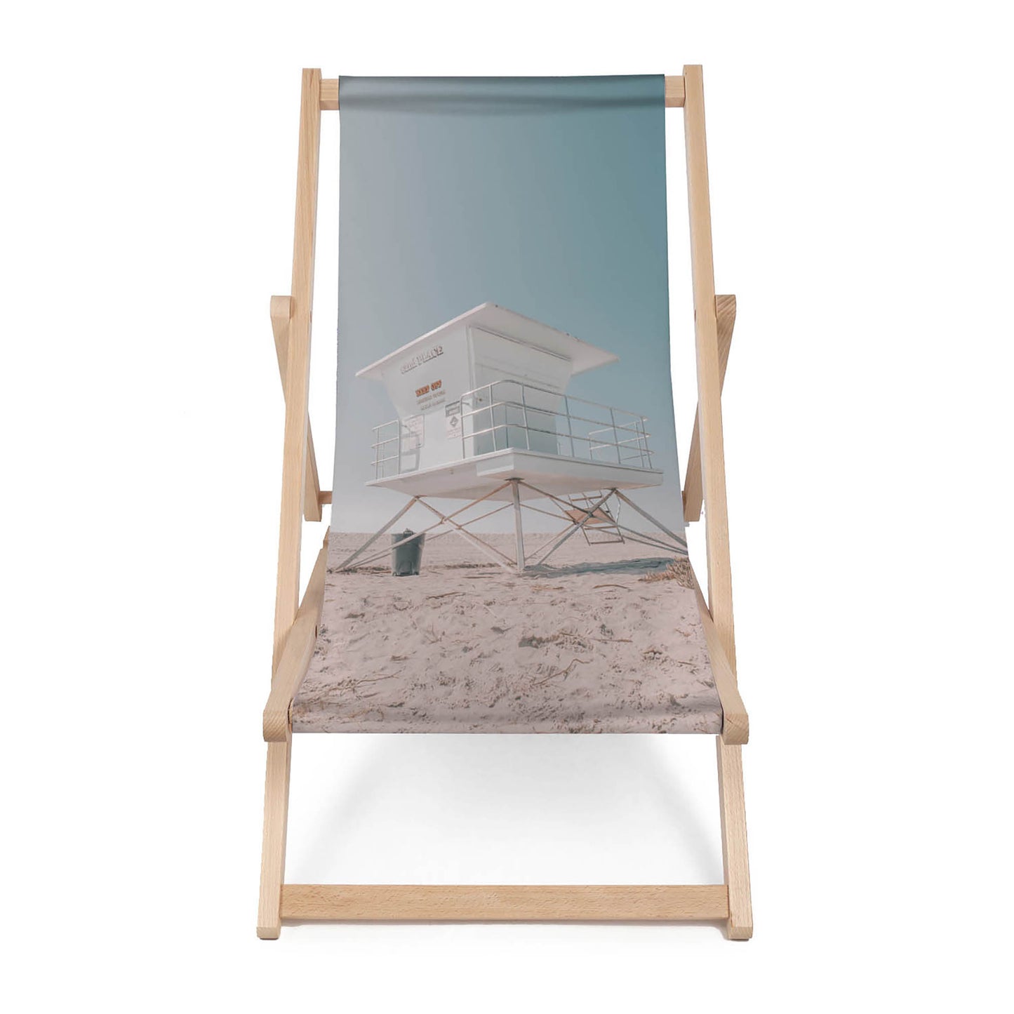 Holz Liegestuhl White Lifeguard Tower