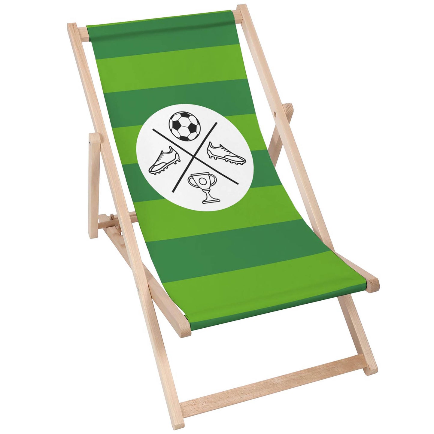 Holz Liegestuhl Football