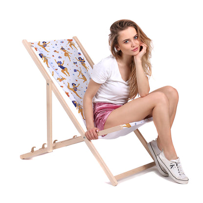 Holz Liegestuhl Girls Body Positive