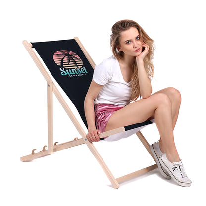 Holz Liegestuhl Sunset Beach Party